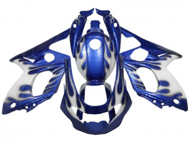Purchase 1996-2007 Yamaha YZF600R Thundercat Motorcycle Fairings - Blue White Silver Flame Australia