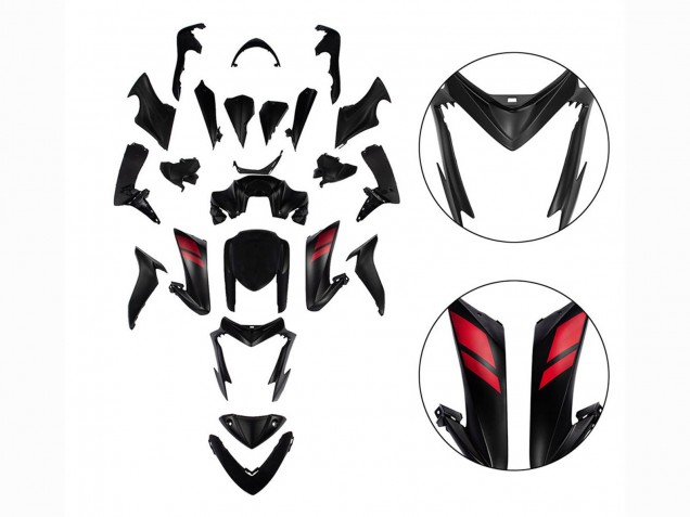 2015-2020 Suzuki GSX-S 1000 Motorcycle Fairings - Black with Red Australia
