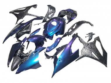 Purchase 2019-2022 BMW S1000RR Motorcycle Fairings - Gradient Blue Purple Forged Carbon Fiber Australia