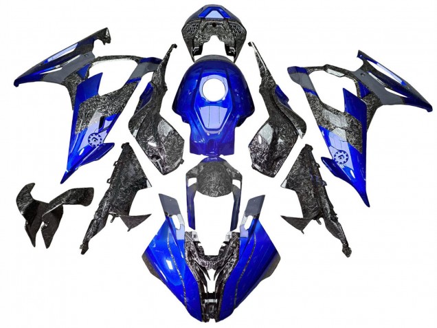 2019-2022 BMW S1000RR Motorcycle Fairings - Blue Forged Carbon Fiber Australia
