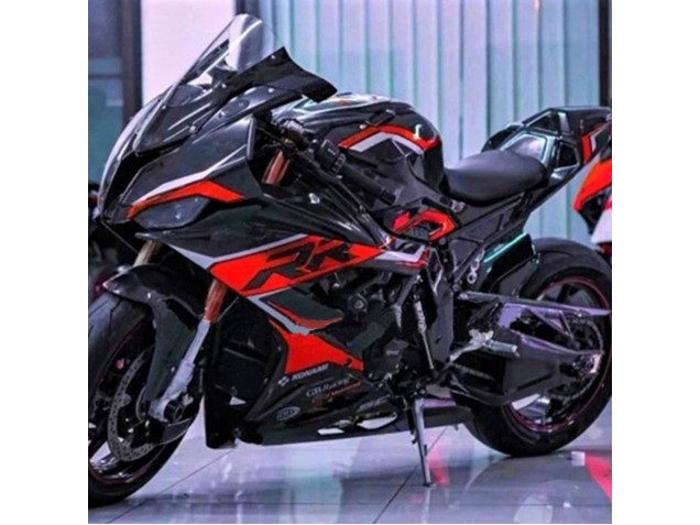 2019-2022 BMW S1000RR Motorcycle Fairings - Black Dark Red Australia