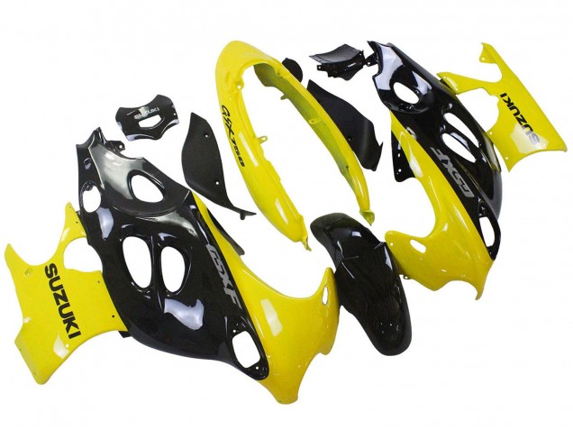 2004-2006 Suzuki GSX600F/GSX750F Motorcycle Fairings - Glossy Black Yellow Australia