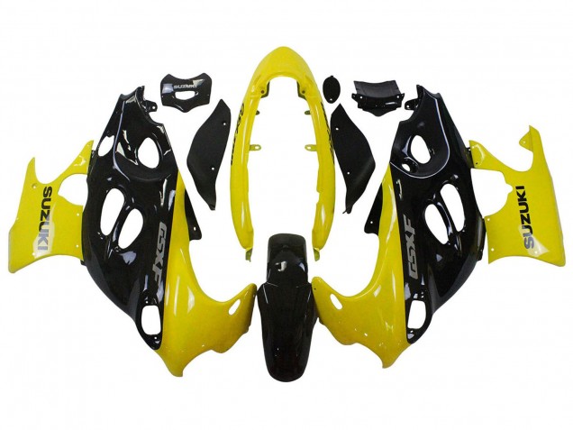2004-2006 Suzuki GSX600F/GSX750F Motorcycle Fairings - Glossy Black Yellow Australia