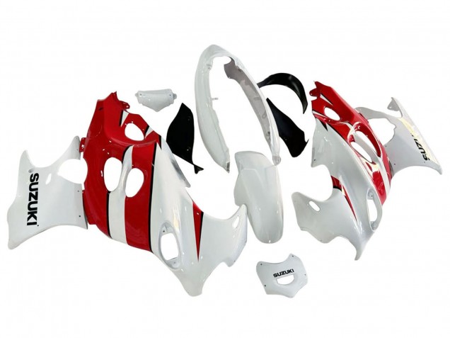 2004-2006 Suzuki GSX600F/GSX750F Motorcycle Fairings - White Red Australia