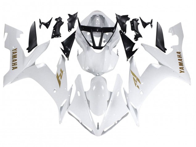 2004-2006 Yamaha YZF 1000 R1 Motorcycle Fairings - White Gold Decals Australia
