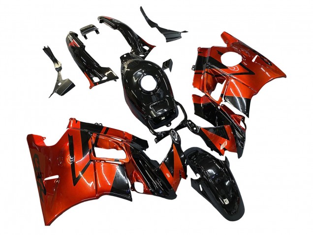 1991-1994 Honda CBR600 F2 Motorcycle Fairings - Orange Glossy Black Australia