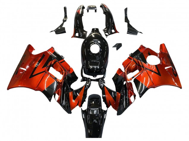 1991-1994 Honda CBR600 F2 Motorcycle Fairings - Orange Glossy Black Australia