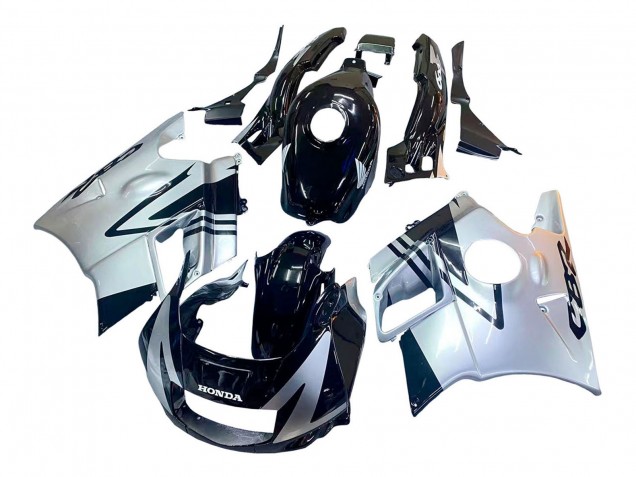 1991-1994 Honda CBR600 F2 Motorcycle Fairings - Silver Glossy Black Australia