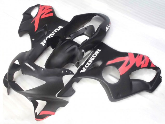 1999-2000 Honda CBR600 F4 Motorcycle Fairings - Matte Black Pink Decals Australia