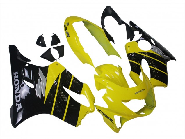 1999-2000 Honda CBR600 F4 Motorcycle Fairings - Yellow Glossy Black Australia