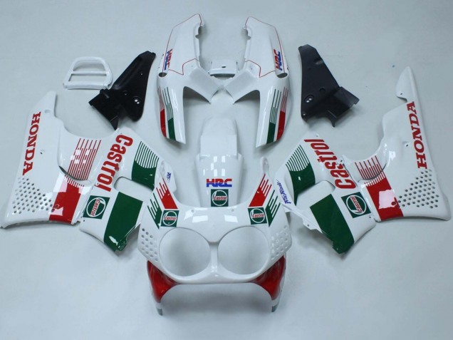 1992-1993 Honda CBR900RR 893 Motorcycle Fairings - White Red Green Castrol HRC Australia