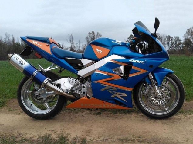 2002-2003 Honda CBR900RR 954 Motorcycle Fairings - Orange Blue Australia
