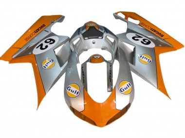 Purchase 2007-2014 Ducati 848/1098/1198 Motorcycle Fairings - Silver Orange Gulf 62 Australia