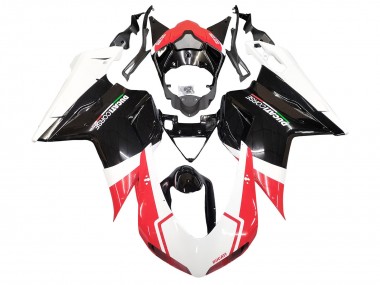 Purchase 2007-2014 Ducati 848/1098/1198 Motorcycle Fairings - White Red Glossy Black Australia