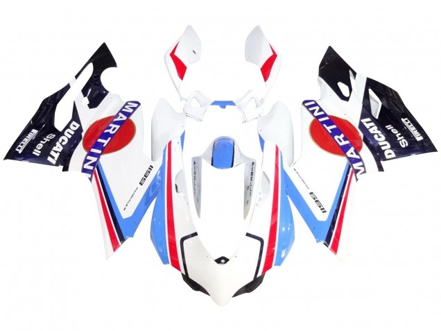 2011-2014 Ducati 1199 Motorcycle Fairings - White Red Blue Glossy Black Martini Australia