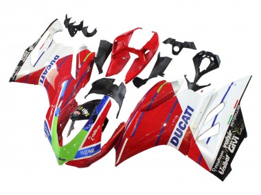 Purchase 2011-2014 Ducati Panigale 899/1199 Motorcycle Fairings - White Red Green Blue Glossy Black Flex-Box Australia