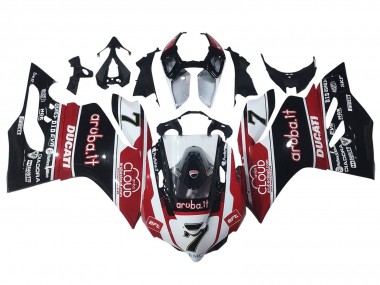 Purchase 2011-2014 Ducati Panigale 899/1199 Motorcycle Fairings - White Red Glossy Black Aruba.it 7 Australia