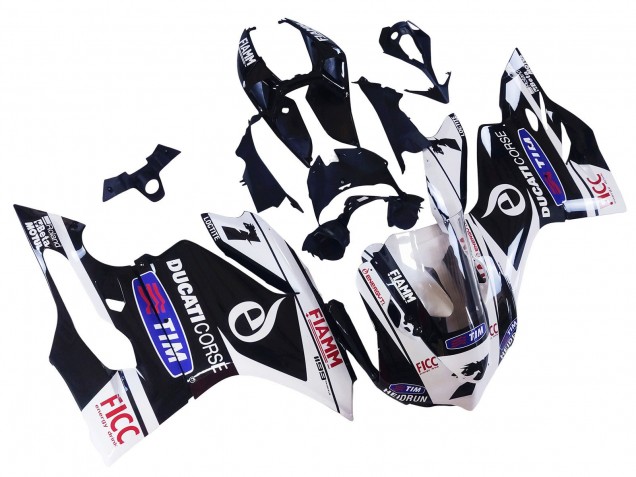 2011-2014 Ducati Panigale 899/1199 Motorcycle Fairings - White Black Blue Fiamm Ficc 7 Australia
