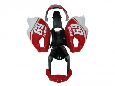 Purchase 2008-2012 Ducati Monster 696 796 1100 1100S Motorcycle Fairings - White Red Glossy Black 69 Australia