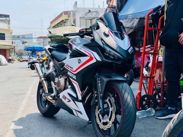 2016-2018 Honda CBR500R Motorcycle Fairings - White Red Matte Black Australia