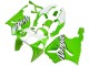1996-2003 Kawasaki ZX7R Motorcycle Fairings - White Green Australia