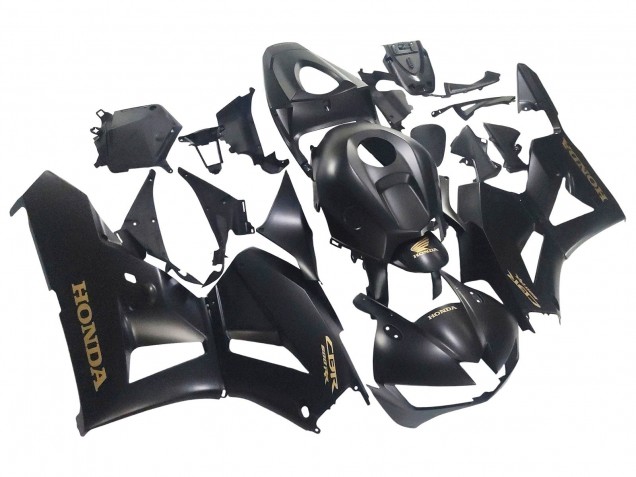 2013-2026 Honda CBR600RR Motorcycle Fairings - Matte Black Gold Decals Australia