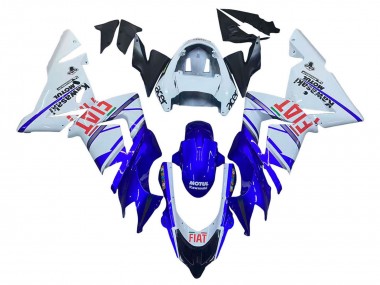 Purchase 2004-2005 Kawasaki ZX10R Motorcycle Fairings - Glossy Blue White Fiat Motul Australia