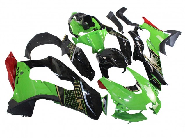 2021-2026 Kawasaki ZX10R Motorcycle Fairing - Green Black Red Honeycomb Australia