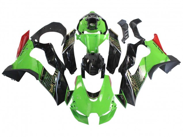 2021-2026 Kawasaki ZX10R Motorcycle Fairing - Green Black Red Honeycomb Australia