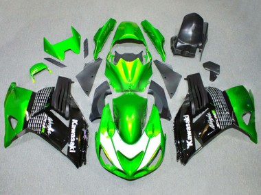 Purchase 2006-2011 Kawasaki ZX14R ZZR1400 Motorcycle Fairings - Green White Glossy Black Australia