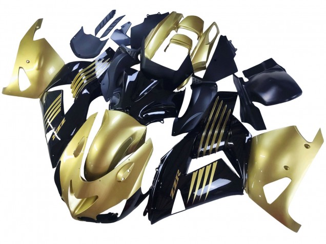 2006-2011 Kawasaki ZX14R ZZR1400 Motorcycle Fairings - Gold Black Australia
