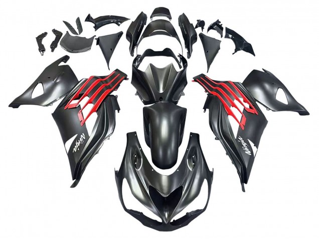 2012-2024 Kawasaki ZX14R ZZR1400 Motorcycle Fairings - Matte Black Red White Ninja Australia