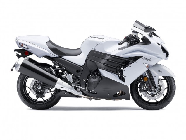 2012-2024 Kawasaki ZX14R ZZR1400 Motorcycle Fairings - White Matte Black Australia