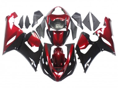 Purchase 2005-2006 Kawasaki ZX6R Motorcycle Fairing - Red Glossy Black Australia
