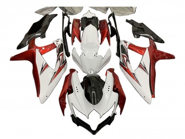 Purchase 2008-2010 Suzuki GSXR 600 / GSXR 750 Motorcycle Fairings - White Orange Glossy Black Australia