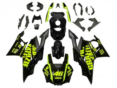 Purchase 2019-2021 Yamaha YZF R3/R25 Motorcycle Fairings - Black Neon Yellow 46 Australia