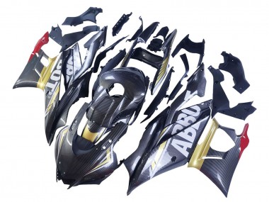 Purchase 2022-2024 Yamaha YZF R3/R25 Motorcycle Fairings - Black Carbon Fiber Style Gold Red ABBOT Australia