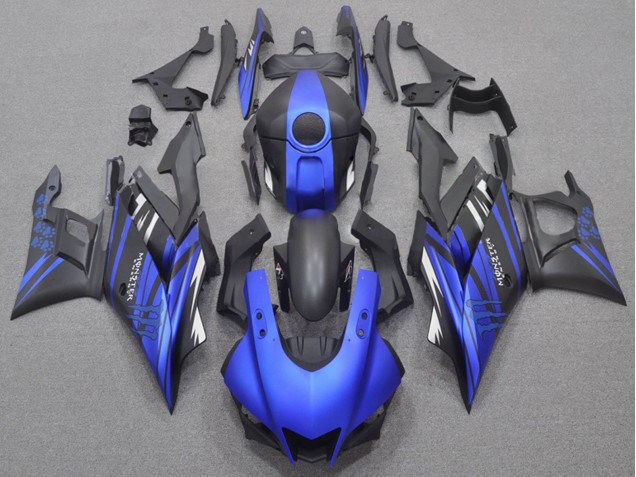 2022-2024 Yamaha YZF R3/R25 Motorcycle Fairings - Blue Matte Black Monster Australia