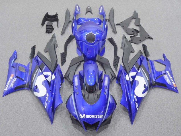 2022-2024 Yamaha YZF R3/R25 Motorcycle Fairings - Blue White Black MoviStar ENEOS Yamalube Australia