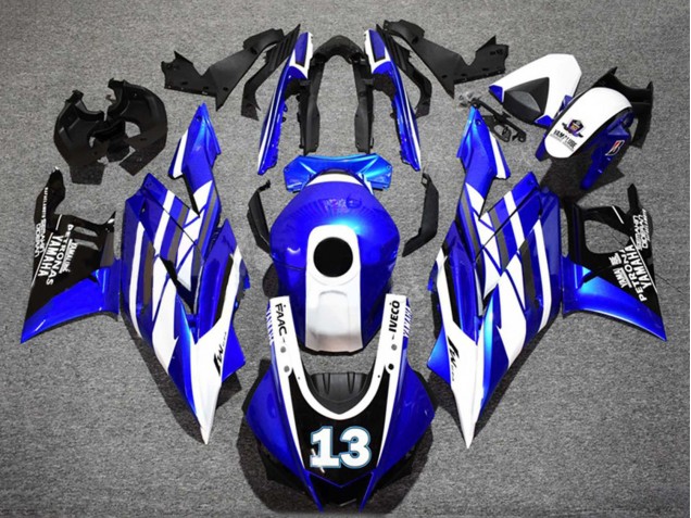2022-2024 Yamaha YZF R3/R25 Motorcycle Fairings - Blue White Black Petronas Yamalube 13 Australia