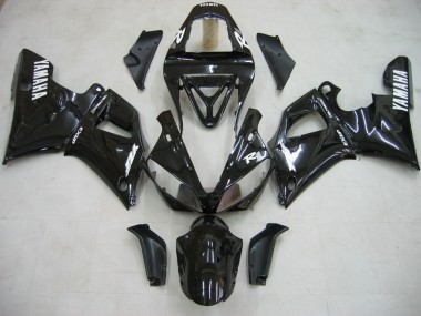 Purchase 2000-2001 Yamaha YZF 1000 R1 Motorcycle Fairings - Glossy Black White Decal Australia