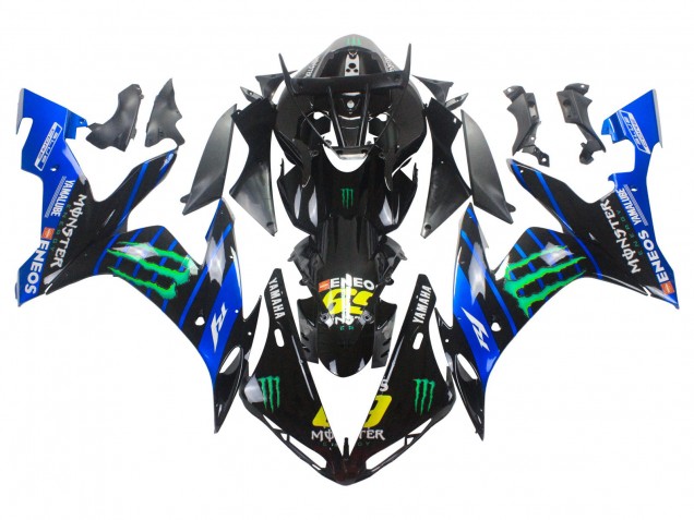 2004-2006 Yamaha YZF 1000 R1 Motorcycle Fairings - Blue Black Yellow Green Monster Yamalube ENEOS 69 Australia