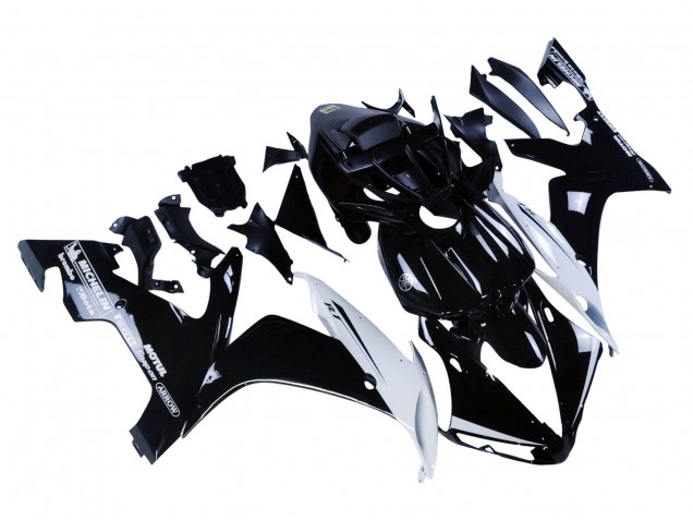 2004-2006 Yamaha YZF 1000 R1 Motorcycle Fairings - Glossy Black White Motul Australia