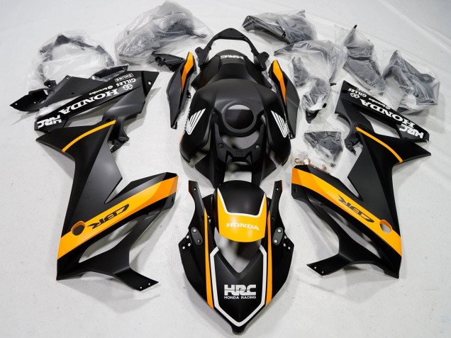 2021-2023 Honda CBR650R Motorcycle Fairings - Matte Black Yellow HRC Australia