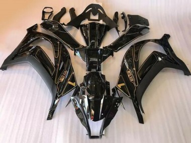 Purchase 2016-2020 Kawasaki ZX10R Motorcycle Fairings - Glossy Black Gold Australia