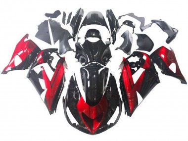 Purchase 2006-2011 Kawasaki ZX14R ZZR1400 Motorcycle Fairings - Red Glossy Black Australia