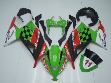 Purchase 2013-2024 Kawasaki EX300 Motorcycle Fairings - Green White Red Black Motocard Australia