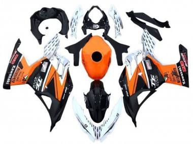 Purchase 2018-2024 Kawasaki Ninja 400 Motorcycle Fairings - Orange White Black Australia