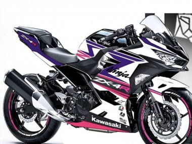 Purchase 2018-2024 Kawasaki Ninja 400 Motorcycle Fairings - White Purple Pink Australia