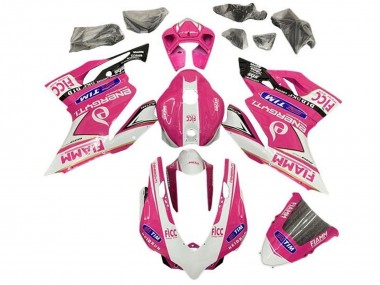 Purchase 2011-2014 Ducati Panigale 899/1199 Motorcycle Fairings - Pink White Glossy Black Fiamm Australia
